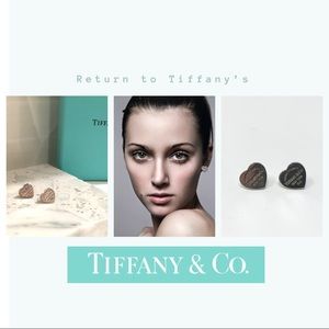 Authentic Tiffany and Co heart tag earrings